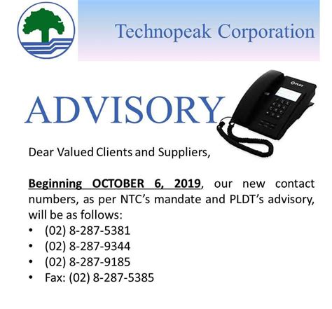 Please be advised that ALL PLDT Telephone Numbers with Area .